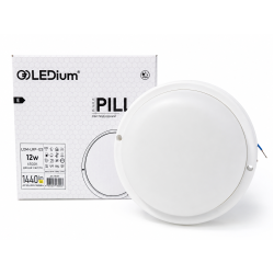 Світильник LED PILL 12W 1200Lm AC165-265V 6500k D=155mm КОЛО IP65 LEDium